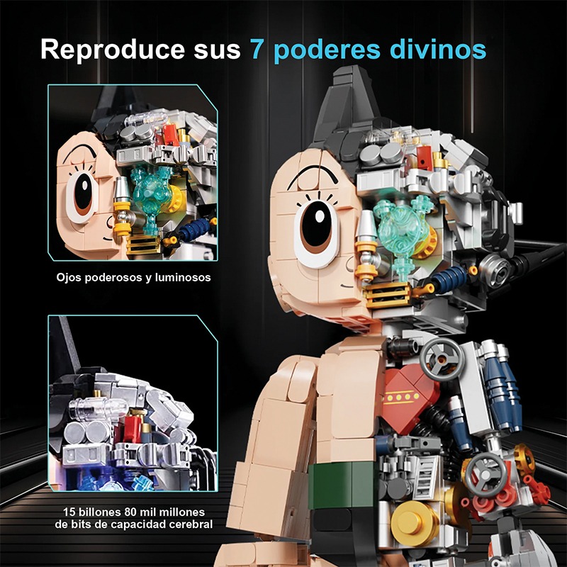 Bloques de construccion muñeco mecánico 1250 pzas. Astro Boy - Imagen 8
