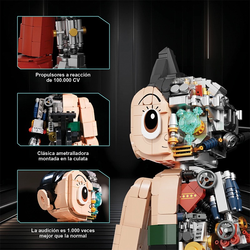 Bloques de construccion muñeco mecánico 1250 pzas. Astro Boy - Imagen 10