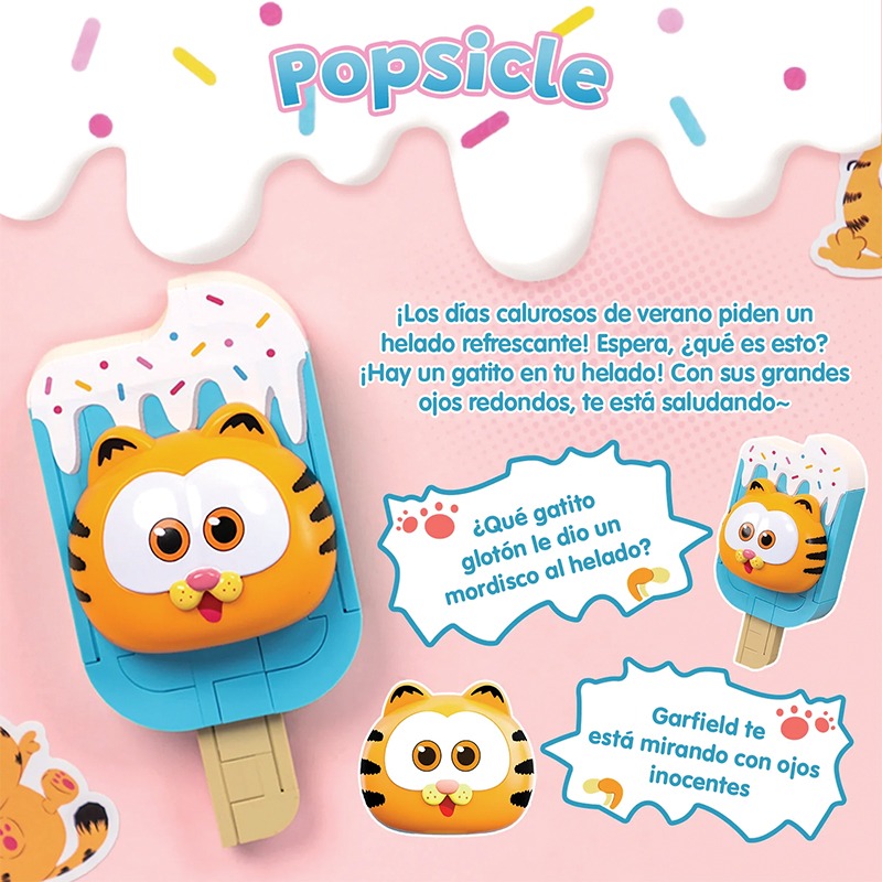 Bloques de construccion imán de heladera "Popsicle" 47 pzas. Garfield - Imagen 6