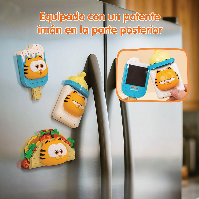 Bloques de construccion imán de heladera "Popsicle" 47 pzas. Garfield - Imagen 8
