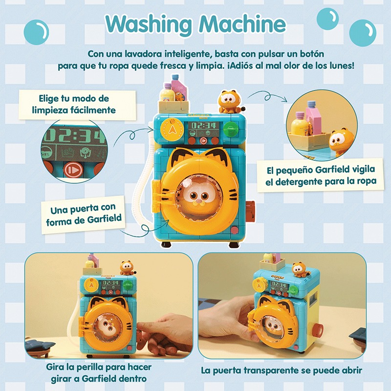 Bloques de construccion electrodomesticos 2.0 "Washing Machine" 284 pzas. Garfield - Imagen 4