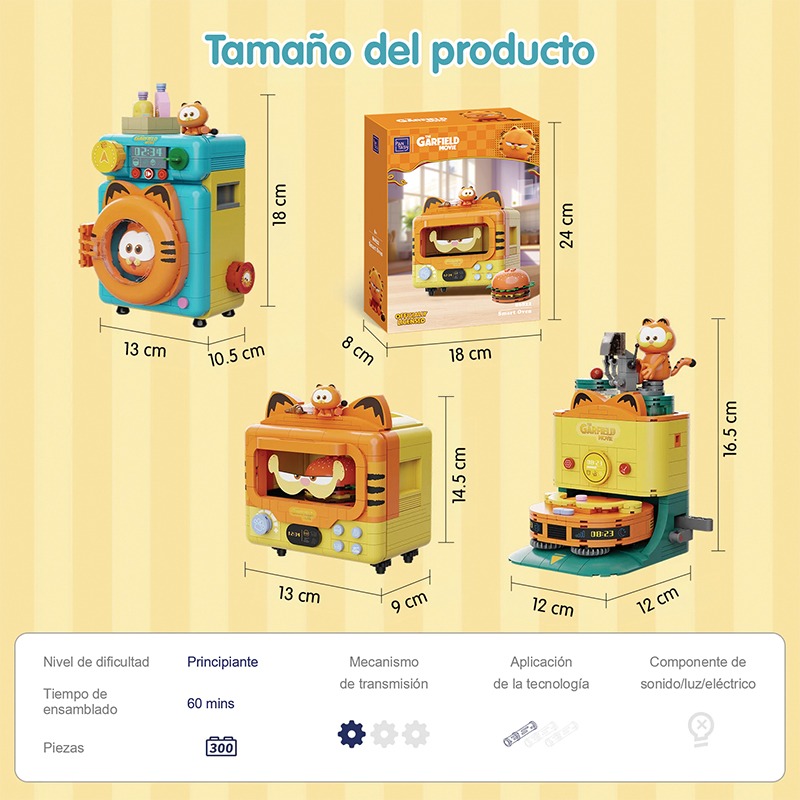Bloques de construccion electrodomesticos 2.0 "Oven" 278 pzas. Garfield - Imagen 9