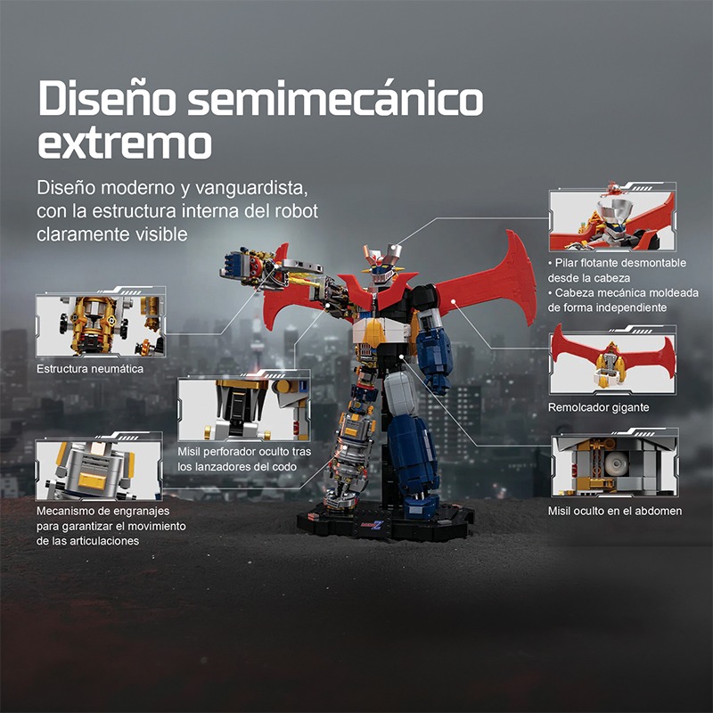 Bloques de construccion muñeco mecánico 1895 pzas. Mazinger Z - Imagen 6
